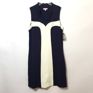 Lilly Pulitzer Beacon Colorblock NEW Navy Dress 8